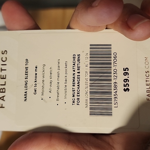 Fabletics Nora long sleeve top size xl NWT - Picture 8 of 9